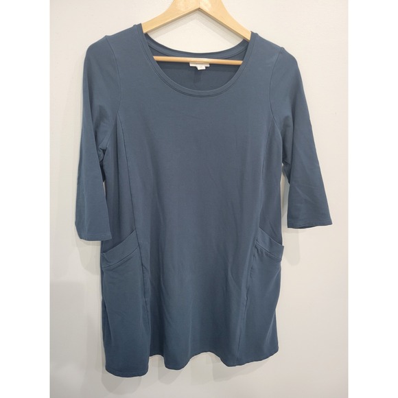 Pure Jill Petite M Pima Cotton Blend Tunic Dress Pockets Casual Everyday Women's - Picture 3 of 8